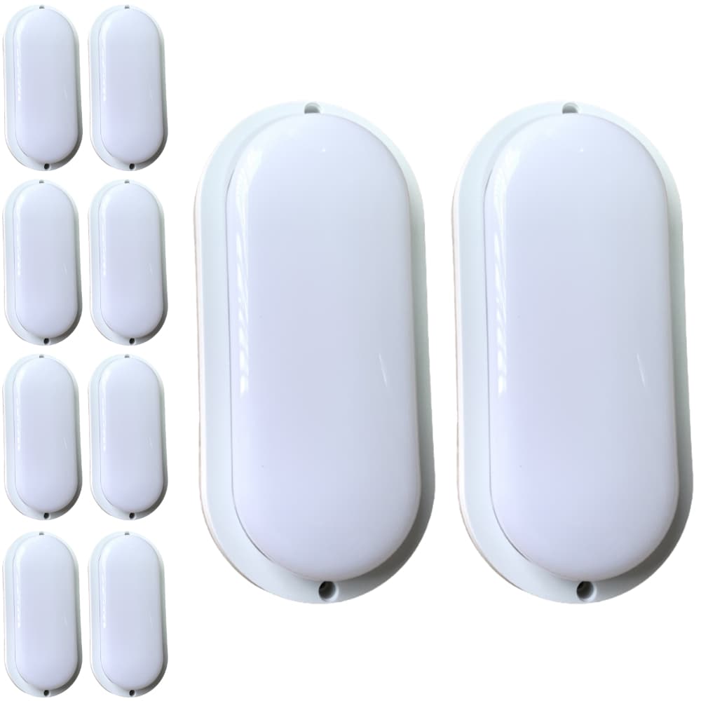 Kit 25x Arandela Tartaruga Sobrepor LED Até 20W IP65 6000K Bivolt Externa/Interna Com Acabamento