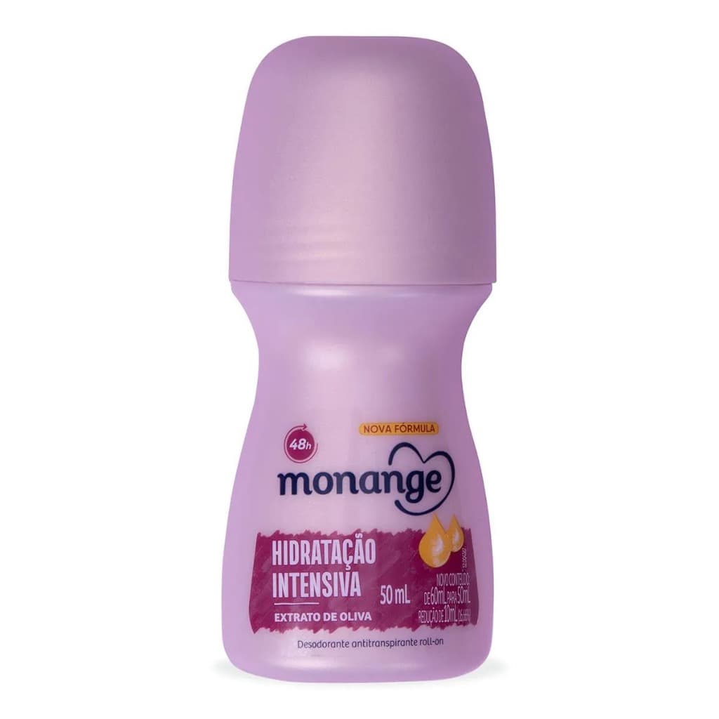 Desodorante Antitranspirante Monange Roll-on Hidratação Intensiva Com 50ml