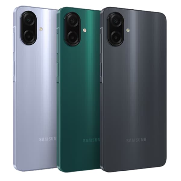 Samsung Galaxy A07 128GB em três cores: prata, verde e cinza