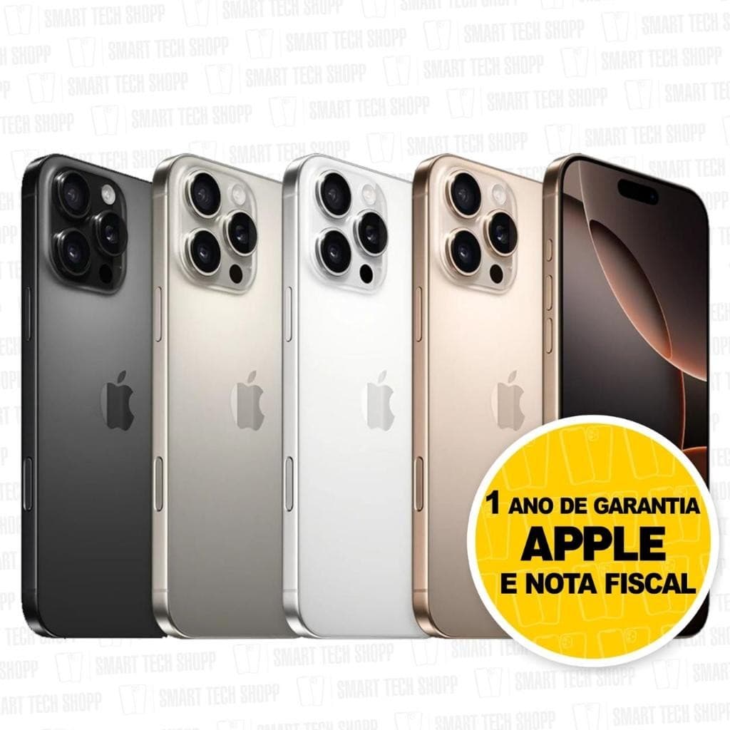 Celular iPhone 16 Pro e Pro Max 5g Dual E-sim Lacrado Original 1 Ano de Garantia APPLE