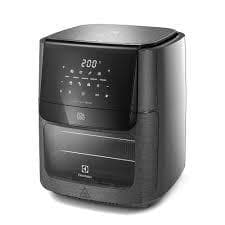 Fritadeira elétrica Electrolux 12L com display digital, cor preta, fundo branco