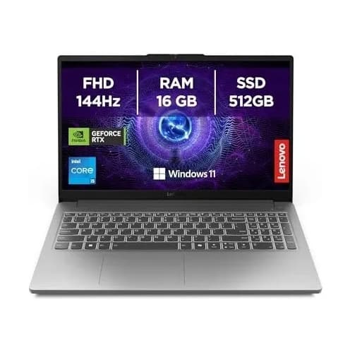 Notebook Gamer Lenovo LOQ-e Intel Core i5 16GB RAM 512GB GeForce RTX 3050 15.6" W11 + UBOOK - Kit Livros Digitais Geek