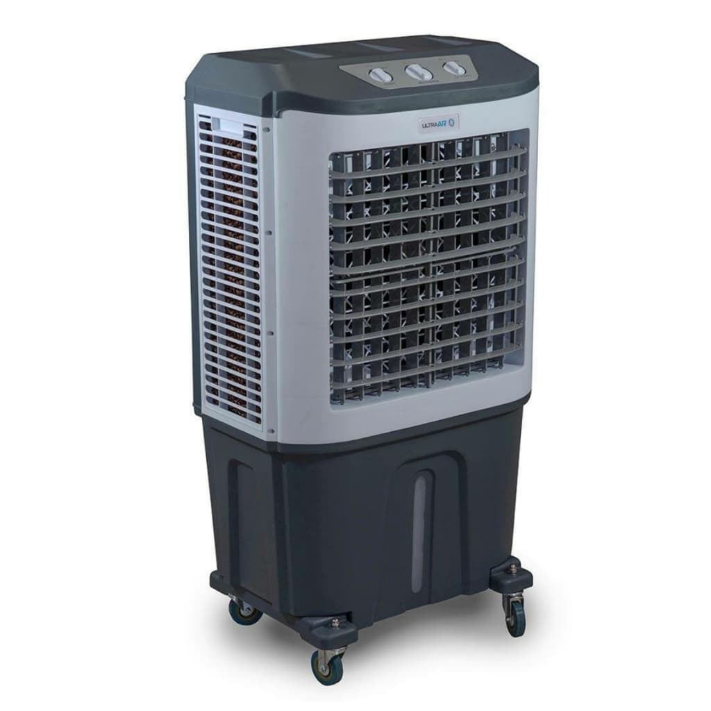 Climatizador De Ar Frio Industrial Ultraar Rodinha Plus 110v Cor Branco Com Cinza 80 Litros 250W Portatil Evaporativo
