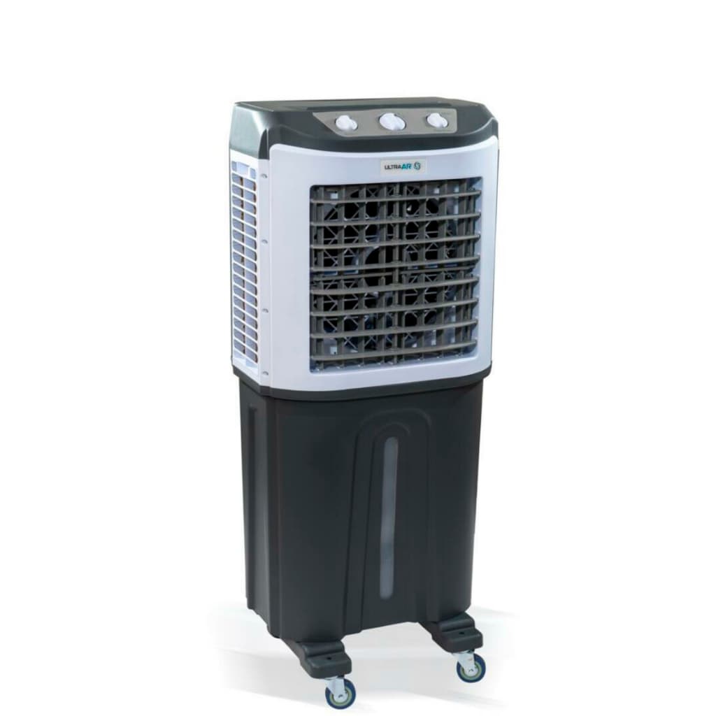 Climatizador Ar Frio Industrial Ultraar Ultra 75 Rodinha 220v Cor Branco Com Cinza 75 Litros 150W Portátil Evaporativo
