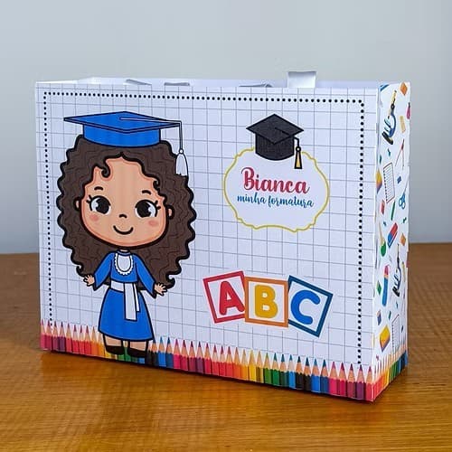 Sacolinha Personalizada Formatura Abc - Minha Formatura - Lembrancinha - mimos - festa - aniversario