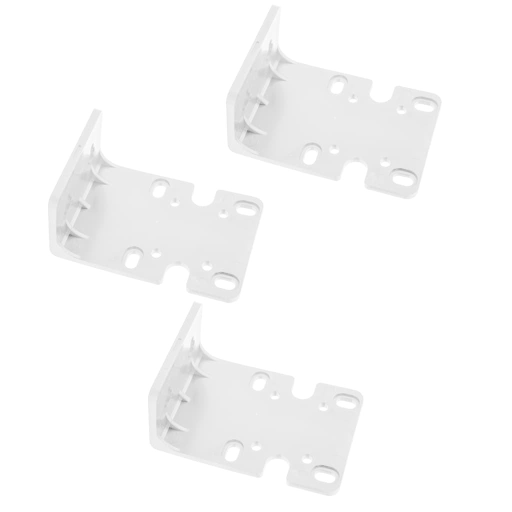 Kit 3 suportes para carcaça de filtro brancos, para caixa d'água e parede, tamanhos 5, 10 e 20 polegadas.