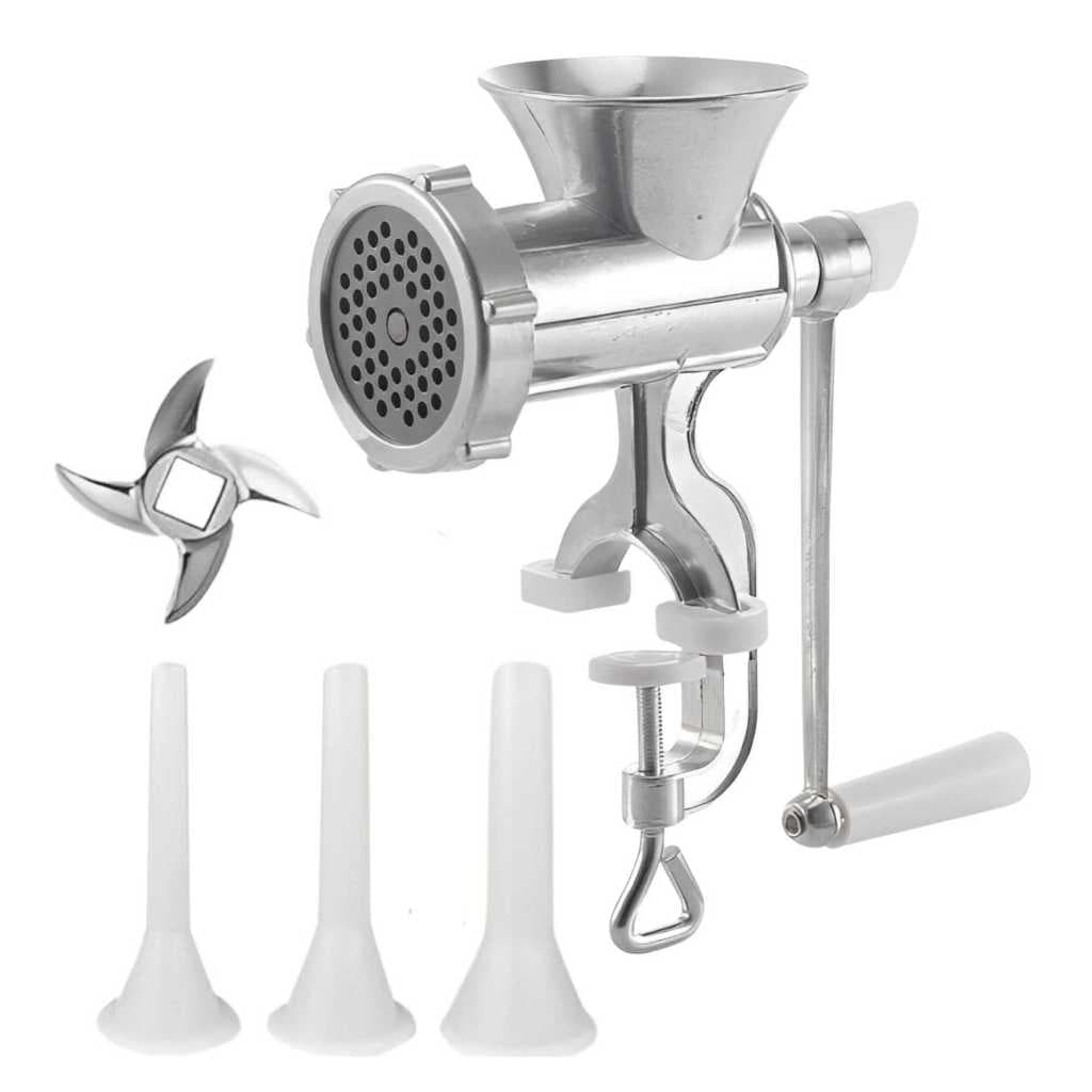 Moedor de carne profissional em aço inoxidável com acessórios