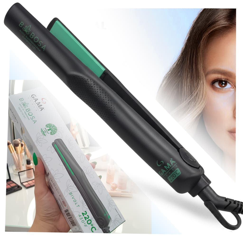 Chapinha Prancha de Cabelo Gama Bivolt Alisadora Babosa Íon  Ceramica 220°C Progressiva Thermal Plus