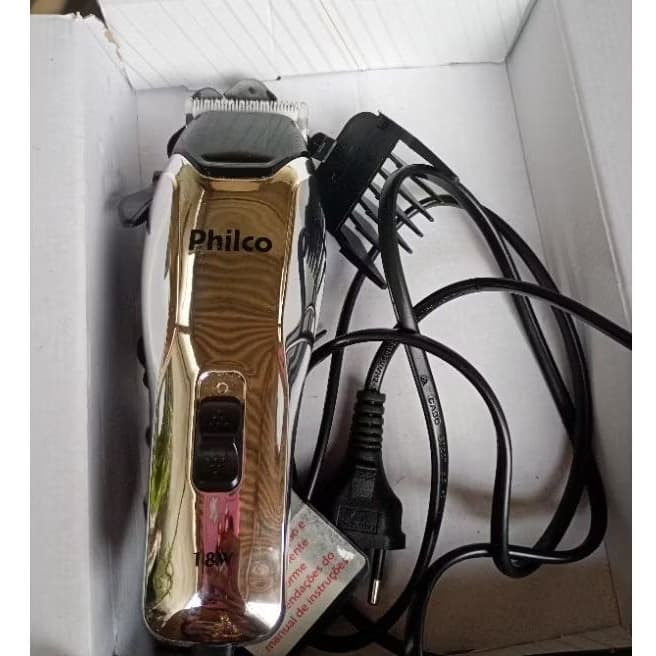 Máquina de Cortar Cabelos Barbearia Philco Cromada Acompanha 5 Pentes Peças de Desapego Enjoei Brechó ENVIO IMEDIATO