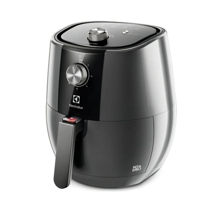 Fritadeira Air Fryer Electrolux Grand Efficient EAf30 Grafite com controle rotativo e botão vermelho