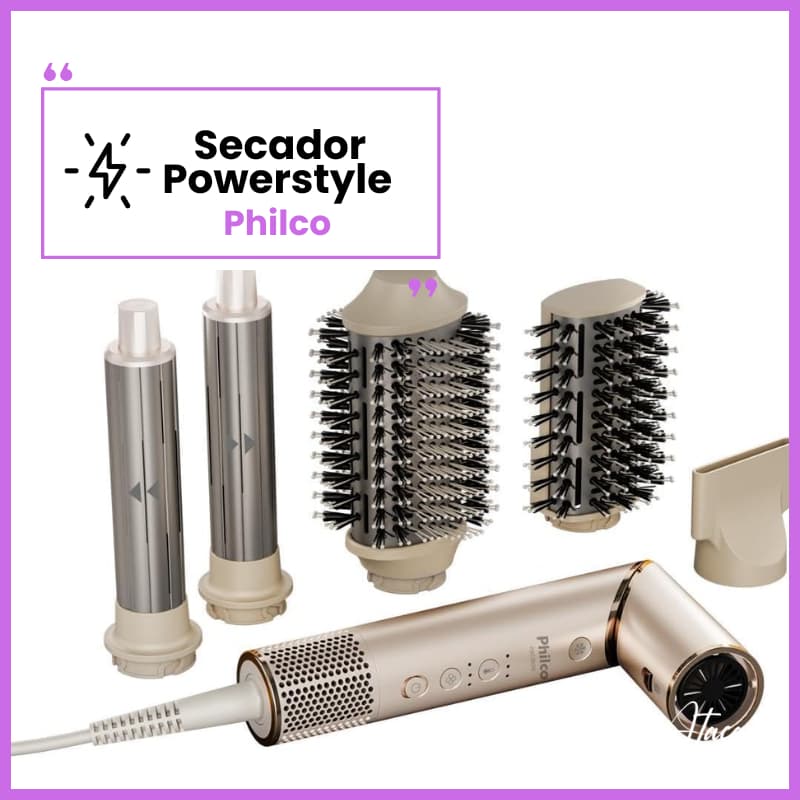 Secador de Cabelos Philco 4 em 1 Dobrável Motor BLDC PSC3500 127V