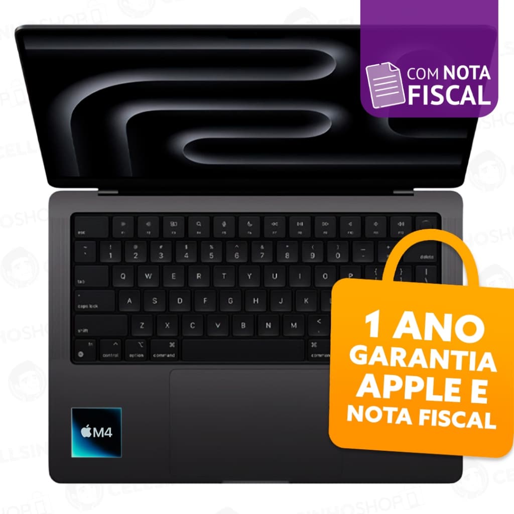 Apple Macbook Pro Processador M4 e M4 Pro 16GB RAM SSD 256GB Tela 14" Lacrado Garantia Nota Fiscal