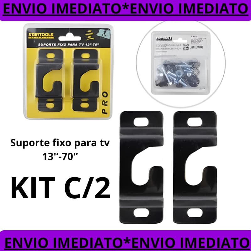 Kit 2 Suporte de TV Universal Fixo até 70 Polegadas com Envio Imediato
