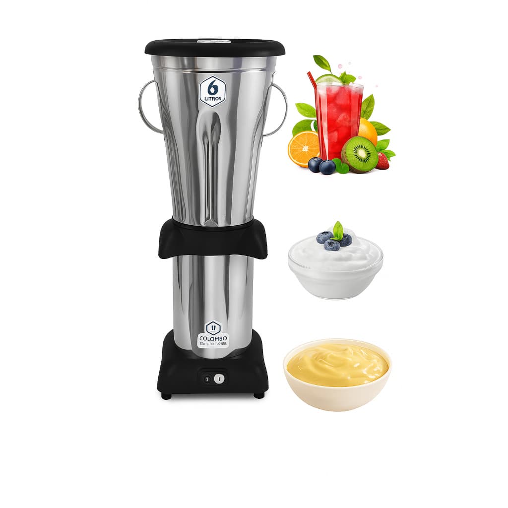 Liquidificador Profissional 6 Litros BR Bivolt – Industrial, Reforçado e em Aço Inoxidável