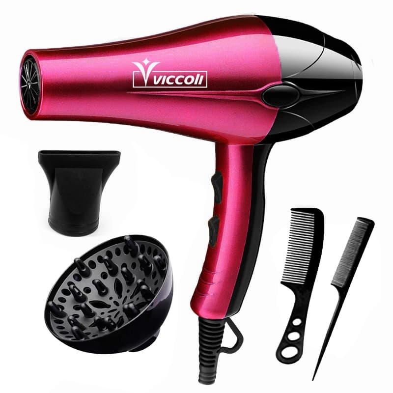 Secador de Cabelo 3000W Profissional 110V e 220V Com DIfusor + Bico + 2 Pentes