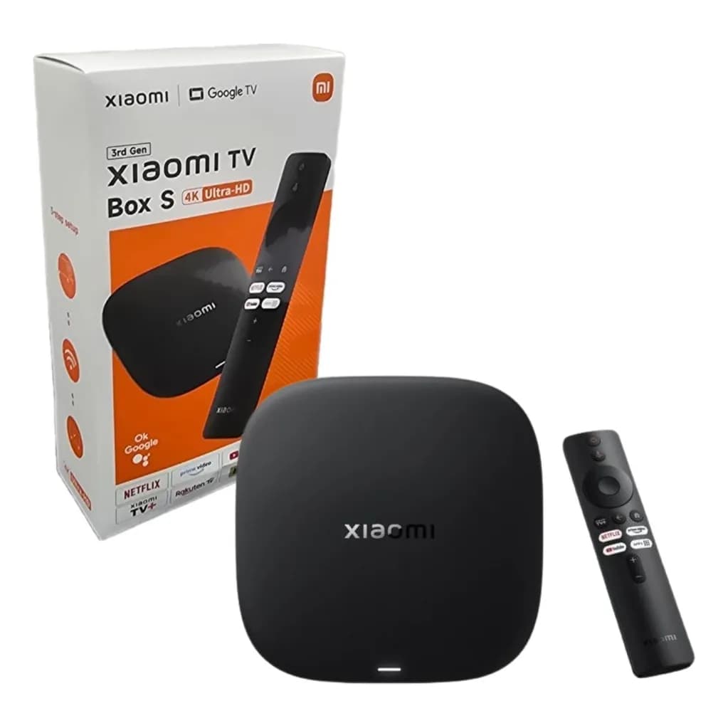 Xiaomi mi tv box s 3a geração 4k uhd bluetooth 5.2 wifi6 2gb 32gb google tv google (não é aparelho de Canais)