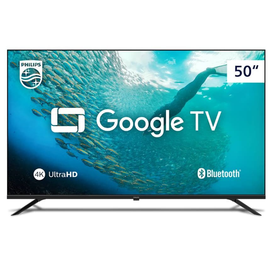Smart TV Philips 50 polegadas Google TV 4K Ultra HD com tela subaquática