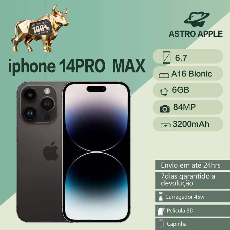 Celular Iphone 14 Pro Max 128gb/ 256gb 100% Original Com Garantia