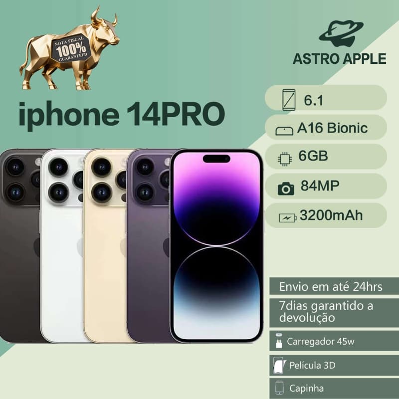 Celular Iphone 14 Pro  128gb/ 256gb 100% Original Com Garantia