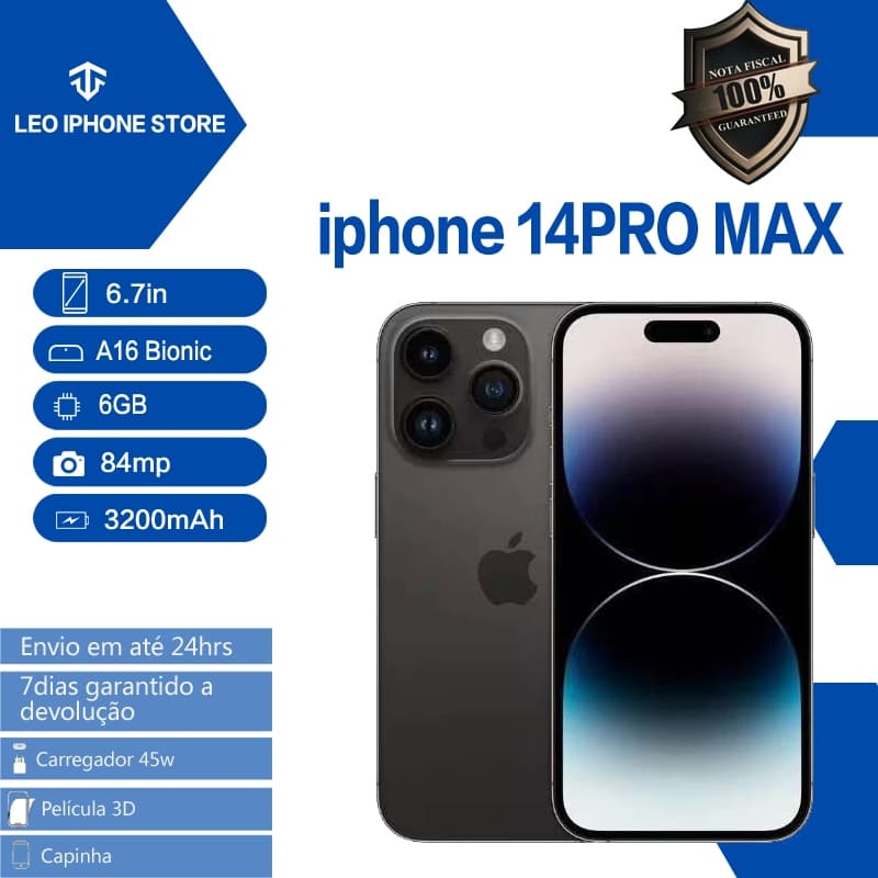 Celular Iphone 14 Pro Max 128gb/ 256gb 100% Original Com Garantia-VITRINE