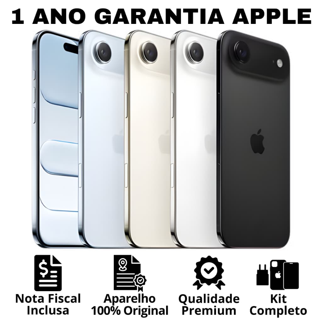 Apple iPhone Air 100% Original  (256GB) (512GB) (1TB) Novo Lacrado Nota Fiscal Garantia Apple 1 Ano