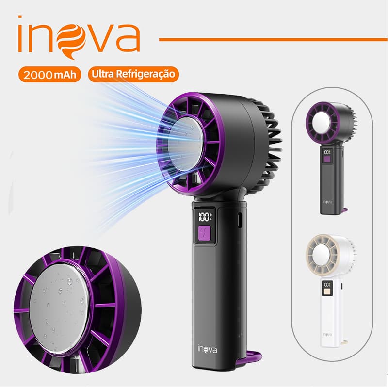 Inova Ventilador Portátil 100 Modos De mini Pequeno Dobrável digital De Escritório Presente