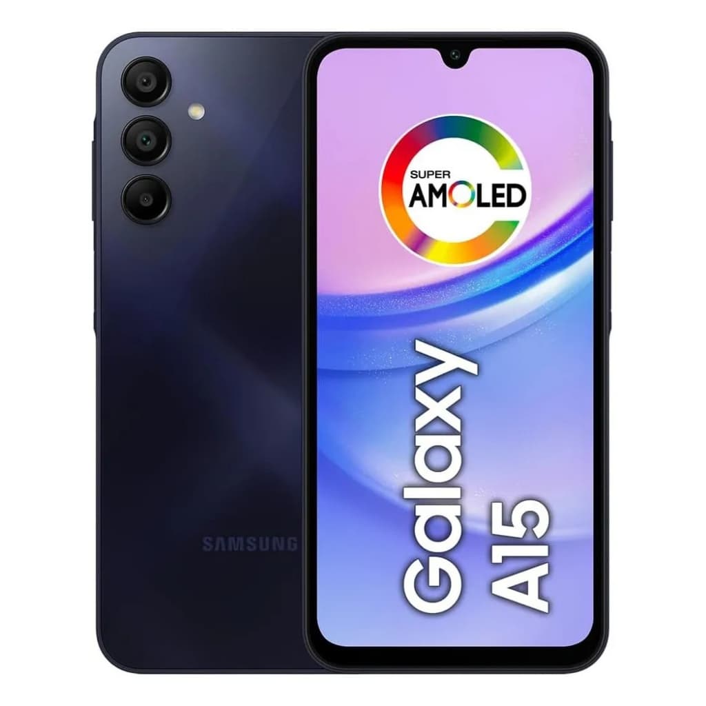 Smartphone Samsung Galaxy A15 4G Dual SIM 128 GB Preto com display Super AMOLED
