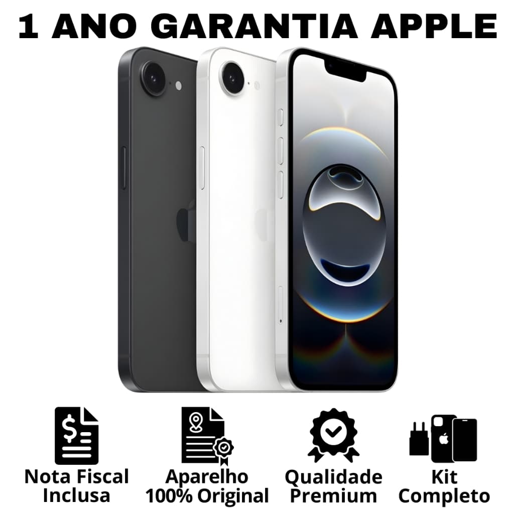 iPhone 16e Novo Lacrado 1 Ano de Garantia Apple
