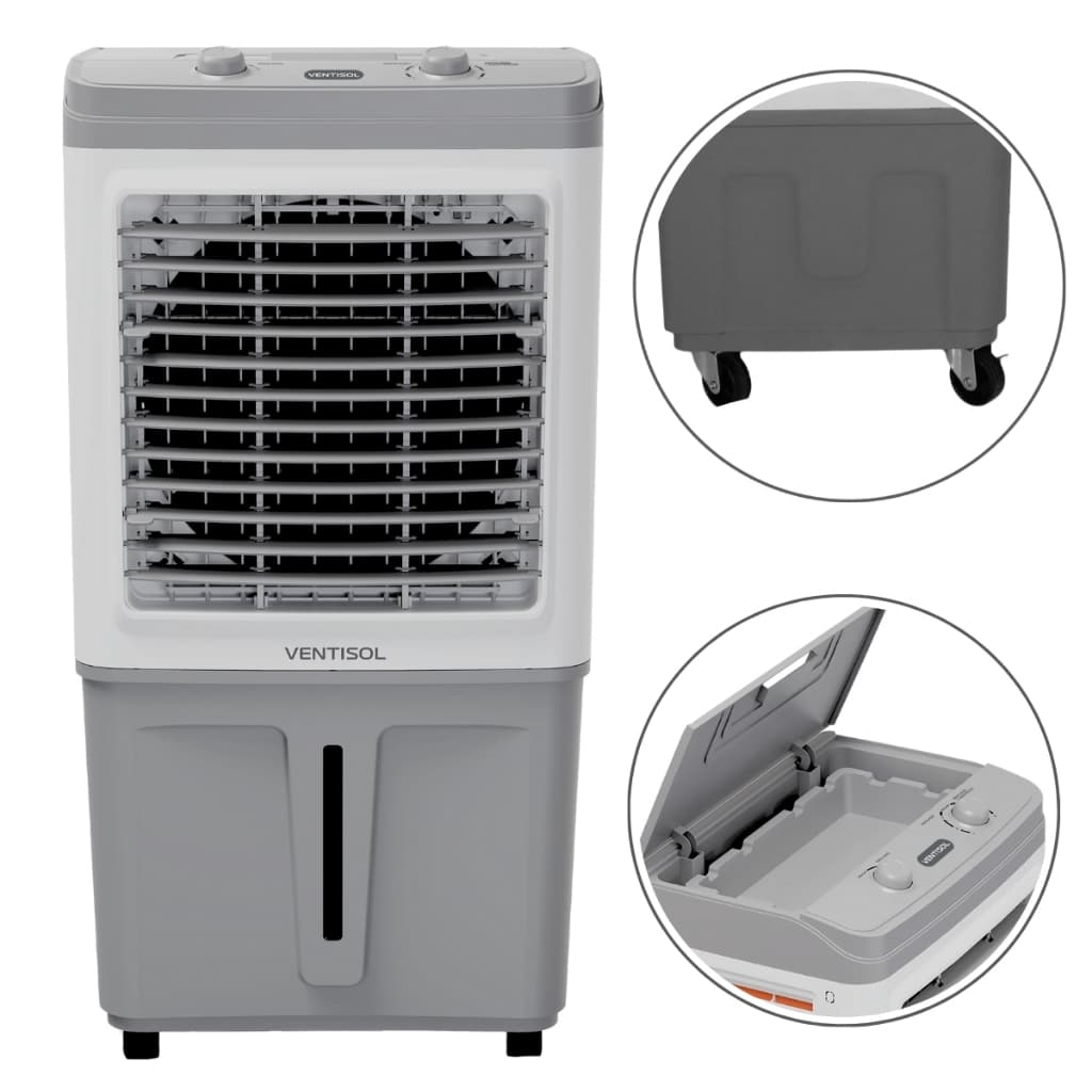 Climatizador De Ar Frio Portatil Clin60 Potente Industrial Para Ambientes Evaporativo Filtro Colmeia