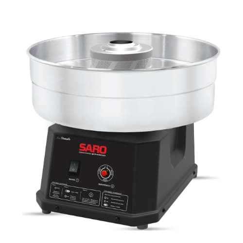 Máquina de Algodão Doce Automática Profissional Bivolt Saro em fundo branco