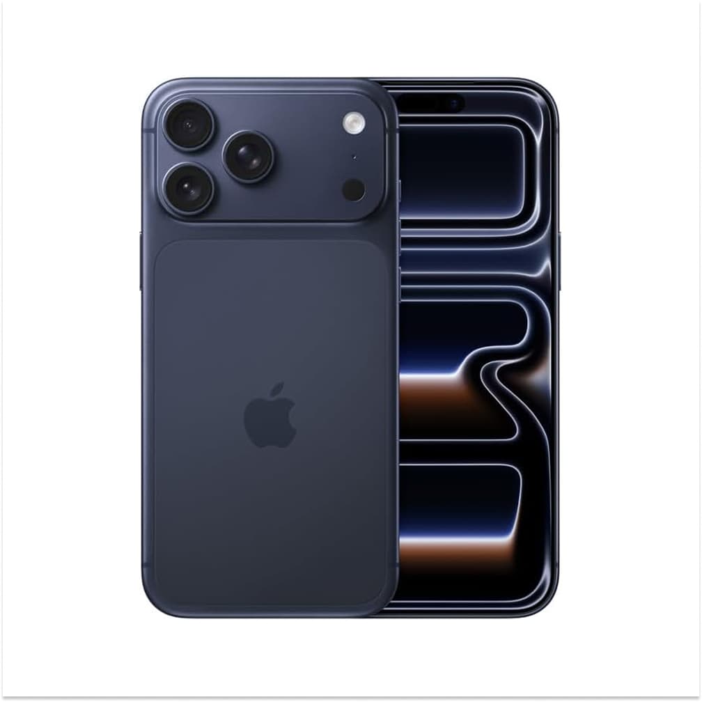 Imagem do Apple iPhone 17 Pro 256GB 12GB Ram 6.3'' Câmera 48Mp Outlet, cor grafite, mostrando o verso aberto com câmera traseira.