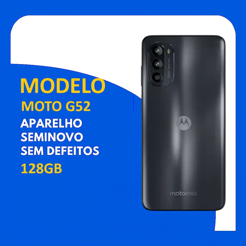 celular celular motorola Moto G52 128Gb 4 Gb Ram Seminovo