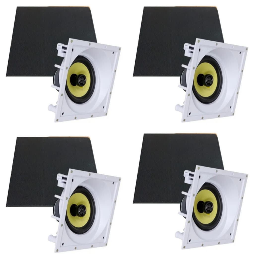 Kit 4 Caixas Acústicas de Embutir JBL Arandela CI6SA Plus Preto