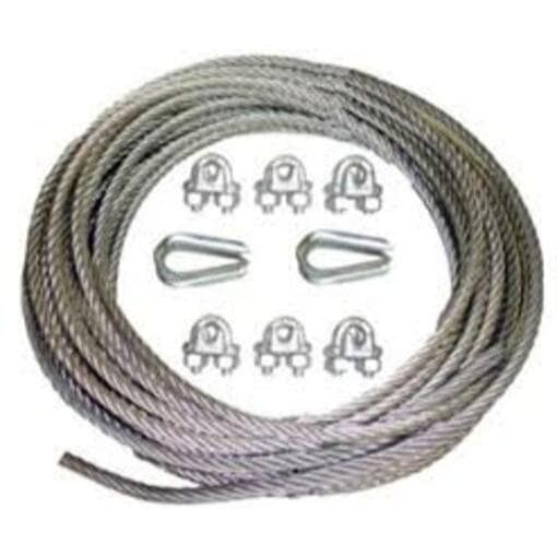 Cabo de aço galvanizdo 8mm 6 x 19 AF lance com 30 metros para linha de vida em escada de marinheiro