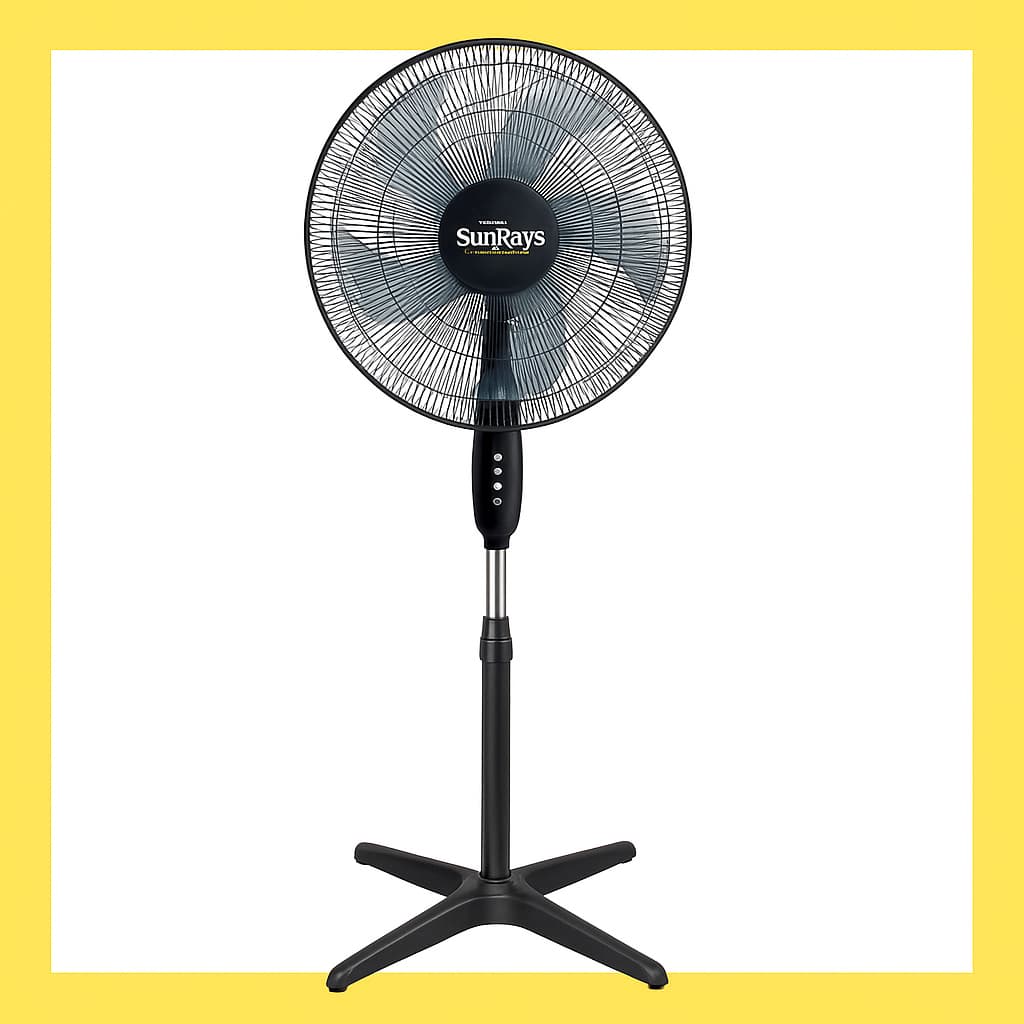 Ventilador De Chão De Pé Coluna Torre Ajustável 40cm Vento Oscilante 5 Pás