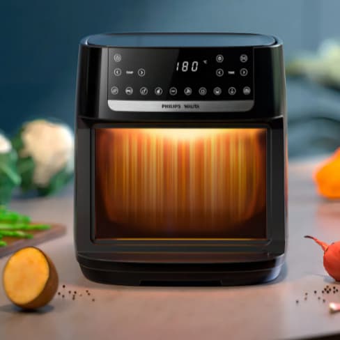 Fritadeira Elétrica Philips Air Fryer Preta com Painel Digital 12L