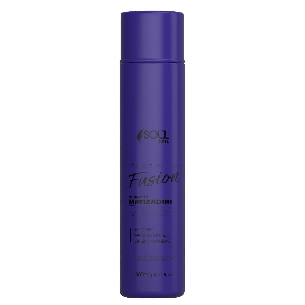 Shampoo Matizador loiro Platinum Silver Blonde Matizador Platinado Soul Care profissional 300 ml