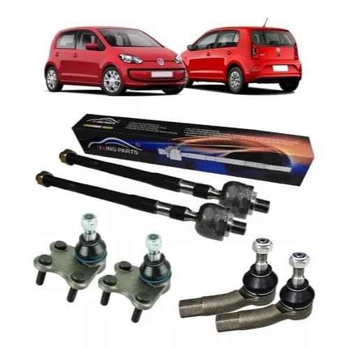 Kit Suspensão e Direção VW Up 2014 a 2021 – Braço Axial + Terminais + Pivôs – Direção Elétrica