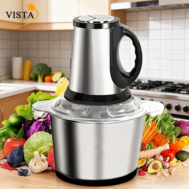 2-3 Litro Triturador De Alimentos Carne e Legumes Processador Elétrico 110v-220v Envio Imediato