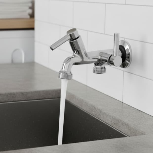 Torneira para Tanque e Máquina 130mm Cromada Kimetais - Vedação Eficiente