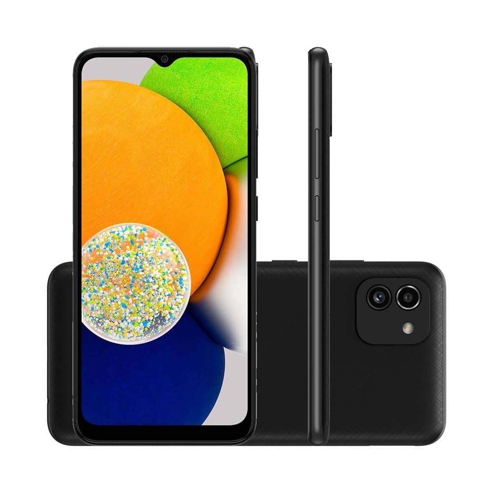 Smartphone Samsung Galaxy A03 64GB 4GB Ram com tela de 6,5 polegadas e câmera de 48MP