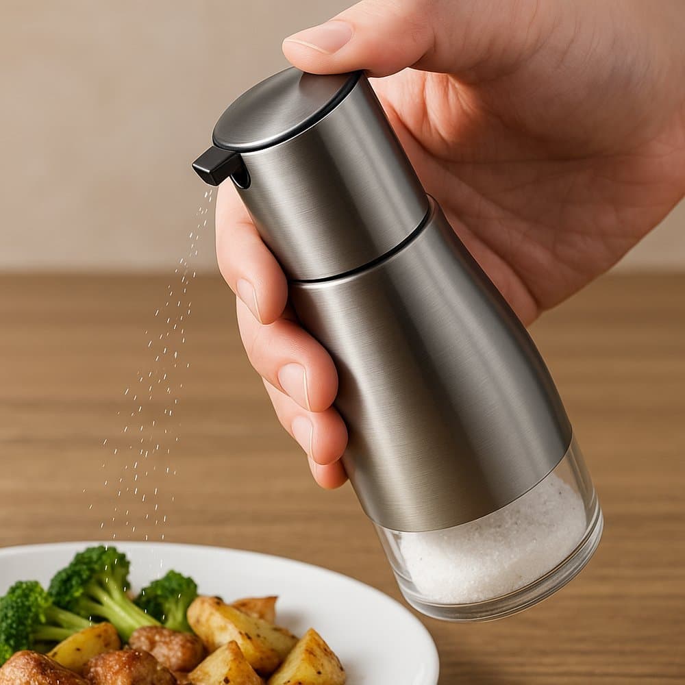 Porta temperos vidro  Porta condimentos inox  Pote para temperos 320ml  Frasco de vidro com tampa inox  Porta especiaria