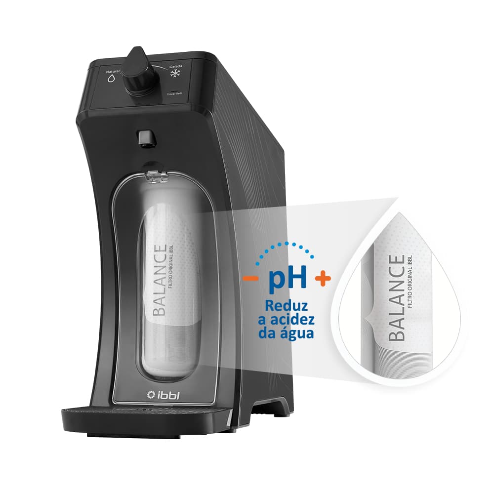 Purificador de Agua Gelada e Natural Edue Equilibrium IBBL Filtro Eletronico Eletrico Bivolt Equilibra pH Girou Trocou