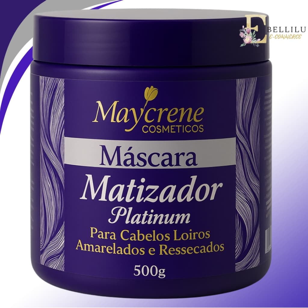 Máscara Profissional Platinum Blond Matizador Desamarelador 500ml Maycrene