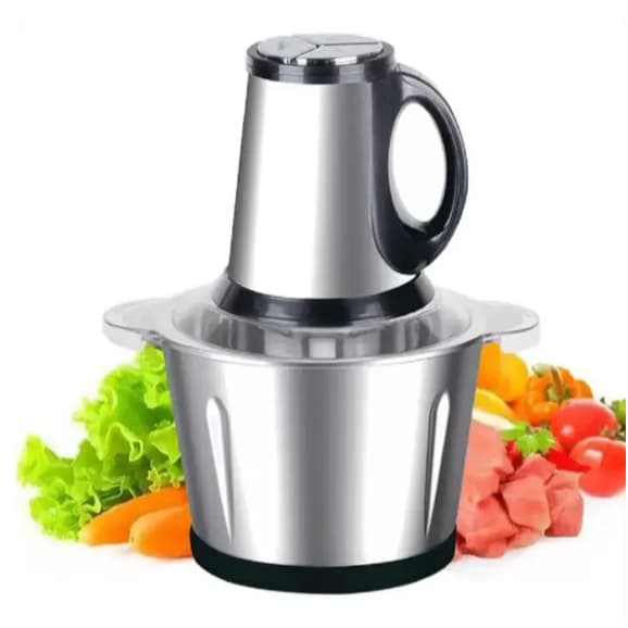 Moedor Triturador Elétrico Com Alça 3,8L 1800W Multiprocessador Mixer Picador de Carne Legumes Inox 220V VICCOLI