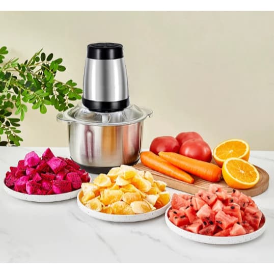 Processador de Alimentos 3L 1200W Elétrico 110V – Moedor de Carne, Legumes e Verduras Potente