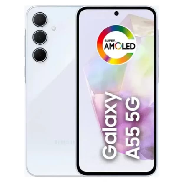 Celular Samsung Galaxy A55 5G com câmera tripla e tela Super AMOLED