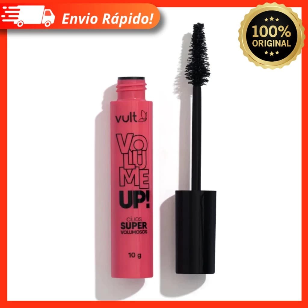 Máscara de Cílios Vult Volume Up 10g Vegana Longa Duração Volume Intenso Não Borra