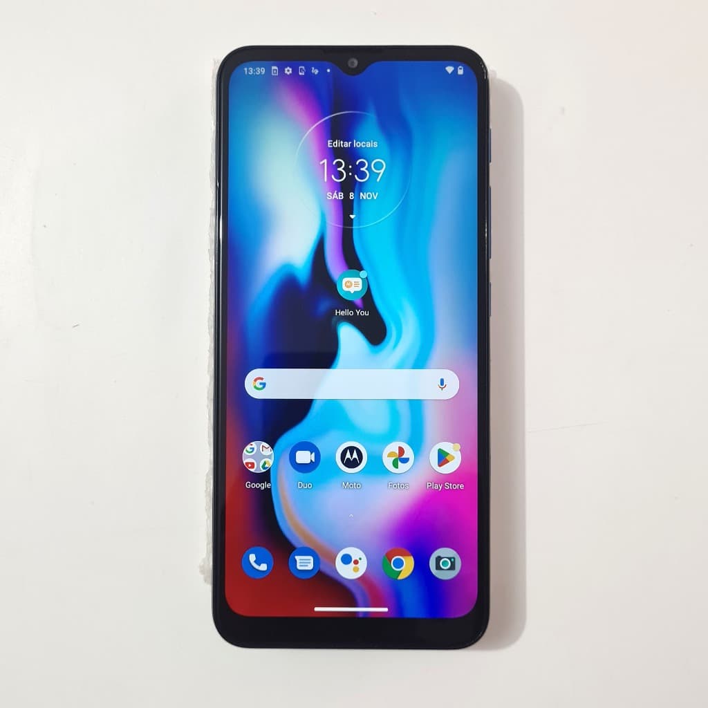 Motorola Moto E7 Plus 64GB 4G Wi-Fi, smartphone preto com tela de 6.5 polegadas