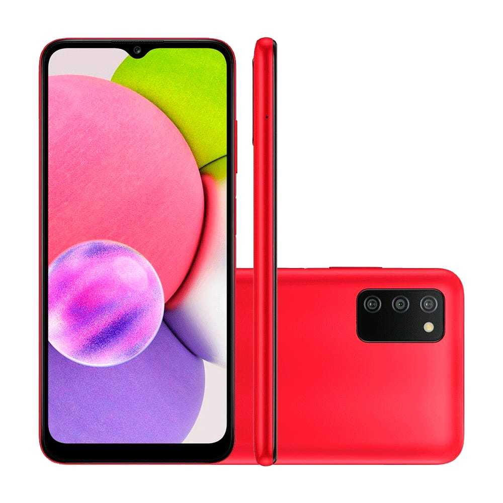 Smartphone Samsung Galaxy A03s 64GB 4G Wi-Fi Tela 6,5'' Dual Chip 4GB RAM Câmera Tripla